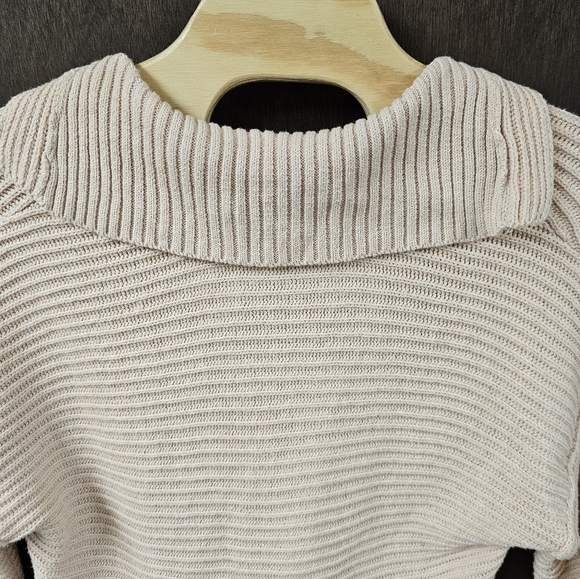 Free People Long Sleeve V-Neck Collar Sweater Marlie Pullover Ribbed Pink Small - Picture 8 of 8